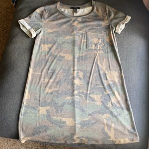 Camo Mini T-Shirt dress